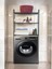 Metal Ayaklı 3 Raflı Banyo Rafı Çamaşır Makinesi Üstü Dekoratif Raf Askılık Organizer 2