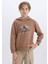 Erkek Çocuk Kapüşonlu Baskılı Sweatshirt D6219A824CW 1