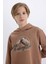 Erkek Çocuk Kapüşonlu Baskılı Sweatshirt D6219A824CW 4