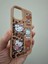 iPhone 11 Kılıf Leopar Kalpli Ayıcıklı Hello Kitty Minnie Mouse Deri Görünümlü Süet Lüks Kılıf 3