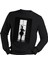 Bale Dans Balerin Dansçı Dance Tasarım Baskılı 3 Iplik Geniş Kalıp Siyah Sweatshirt 3