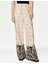 Yüksek Bel Desenli Wide Leg Pantolon 2