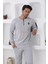 Renk Seçenekli Pamuk, Uzun Kollu Erkek Pijama Takımı - 0300 4
