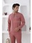 Renk Seçenekli Pamuk, Uzun Kollu Erkek Pijama Takımı - 0300 2