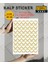 Kalp Sticker Etiket 3 cm 48 Adet Gold 1