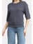 Kadın Bisiklet Yaka Sweatshirt - Antrasit 1