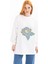 Kadın Çiçek Işlemeli Örme Sweatshirt - Ekru 3