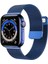 Apple Watch Mıknatıslı Hasır Metal Kordon ( Seri 10 - 42 mm Uyumlu) Lacivert 1