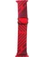 Apple Watch Örgü Tokalı Bant Kordon ( Seri 10 - 42 mm Uyumlu) Kırmızı Siyah 2