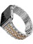 Apple Watch Royal Rolex Stil Paslanmaz Çelik Kordon ( Seri 10 - 42 mm Uyumlu) Gümüş Rose Gold 1