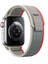 Apple Watch Trail Loop Cırtlı Bant Kordon ( Seri 10 - 42 mm Uyumlu) Gri Kırmızı 1