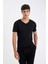 Slim Fit Dar Kesim V Yaka Üst D6187AX24WN 1