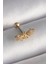 316L Çelik Gold Renk Zirkon Taşlı Çiçek Tragus Piercing - TJ-PR1246 1