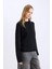Oversize Geniş Kalıp Bisiklet Yaka Basic Düz Triko Kazak D9518AX24WN 3