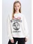 Coool Loose Fit Bisiklet Yaka Baskılı Kalın Sweatshirt E1497AX24WN 1