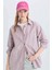 Coool Oversize Geniş Kalıp Çizgili Oxford Uzun Kollu Gömlek E1807AX24WN 1