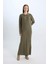 Regular Fit Polo Yaka Basic Düz Maxi Triko Elbise D5434AX24WN 1