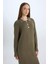 Regular Fit Polo Yaka Basic Düz Maxi Triko Elbise D5434AX24WN 3