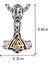 Paslanmaz Çelik Altın Renk Detaylı Viking Güç Sembol Valknut Viking Kolye / 70 cm Zincirli 3