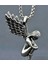 3 Boyut Tasarım Paslanmaz Çelik Uzun Zincirli Melek Kanat Angel Kolye 1