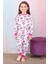 Kız Çocuk %100 Pamuk Pijama Takımı 1810-FUŞYA 3