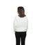 Kadın Beyaz Yuvarlak Yaka Krop Model Oversize Şardonlu Swetshirt 3