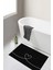 Yıkanabilir Kalpli Banyo Halısı, Siyah, 60x100 cm, Polyester, Tek Parça 1