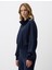 Lacivert Balıkçı Yaka Uzun Kollu Kısa Örme Sweatshirt 4