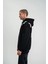 Unisex Uzun Kol Bisiklet Yaka Yıkamalı Sweatshirt - Siyah 5