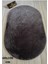 Yumuşak Peluş Post Halı, Oval, Antrasit, 60x100 cm, Tek Parça 1