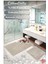 Tekno Trust Pamuk Dokuma Banyo Paspas Seti, Banyo Halısı Yaprak 2 Li Set 60x100 - 60x50 3