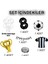 Erkek Doğum Günü Süsü Parti Seti Beşikdaş Formalı Kupalı Beyaz Balon Zinciri Seti 2