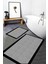 Siyah-Gri Desenli Yıkanabilir Kaymaz Tabanlı Banyo Halısı, 90x60 cm, Mikrofiber 1