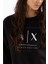 Kadın Logo Baskılı Bisiklet Yaka Sweatshirt - Siyah 4