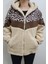 Yeni Sezon Leopar Desenli Cepli Peluş Mont 1