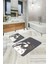 Tekno Trust Dijital Banyo Halısı Klozet Takımı 2'Li Paspas Seti Bs258 60x90cm + 60x60cm 1