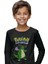 Pokemon Dragonite Tshirt Uzun Kol Çocuk Tişört Siyah 1