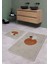 Kaymaz Tabanlı Yıkanabilir Banyo Paspası, Desenli, 2'li Set, 60x100 ve 50x60 cm 1