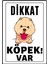Dikkat Köpek Var Uyarı Ikaz Levhası Pvc Kaplama A4 Krem 1