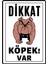 Dikkat Köpek Var Uyarı Ikaz Levhası Pvc Kaplama A4 Kaslı 1