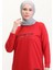 Baskılı Sweatshirt 0540-10 Kırmızı 3