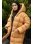 Kapitone Fermuarlı Şişme Mont 7001-04 Camel 1