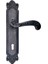 Antika Tarz Dekoratif Pirinç Sultan Yale Kapı Kolu - 270 x 54mm Oksit 1