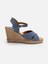 Katherin Indigo Mavi Kadın Dolgu Topuklu Espadril 1