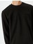 Bisiklet Yaka Uzun Kollu Pamuk Karışımlı Dikiş Detaylı Basic Sweatshirt 5