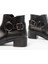 270-3030 Siyah Toka Aksesuarlı Fermuarlı Günlük Kadın Bot 4