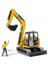 Bruder Cat Mini Ekskavatör ve Inşaat Işçisi BR02466 4