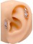 Cerrahi Çelik Piercing Zirkon Taşlı Büyük Yıldızlı Samanyolu Figürlü Kıkırdak Helix Tragus PIERCING(1ADET) 1