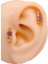 Cerrahi Çelik Piercing Zirkon Taşlı Büyük Yıldızlı Samanyolu Figürlü Kıkırdak Helix Tragus PIERCING(1ADET) 1