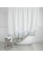 Duş Perdesi Çift Kanat 2X120X200CM Kır Desenli Banyo Perdesi 16 Adet C Halka Hediyeli 1
